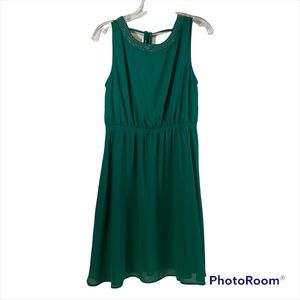 Ya Los Angeles green open low back dress size Large